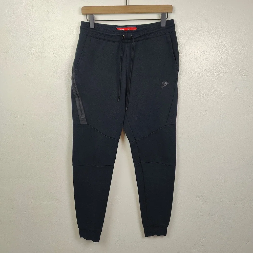 Nike‎ Tech Fleece Pants Mens Small Black Tapered Joggers Activewear Streetwear
